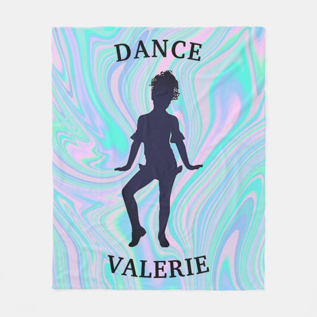 Girls Holographic Dance Fleece Blanket (Vorderseite)
