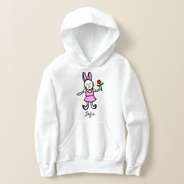 Girls Hoodie mit Original Rabbit Artwork (Ablage )