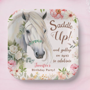 Girls Horse Birthday Party Paper Teller