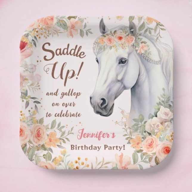 Girls Horse Birthday Party Paper Teller (Von Creator hochgeladen)