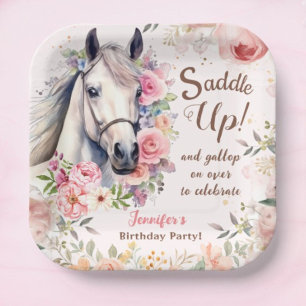 Girls Horse Birthday Party Paper Teller
