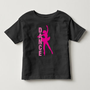 Girls Hot Pink Ballerina Tanz Kleinkind T-shirt