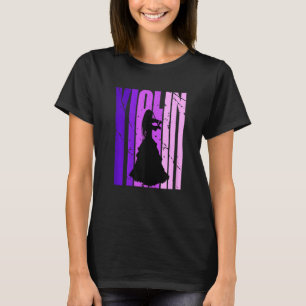 Girls Hübsch Retro Violine Plays in Orchestra Viol T-Shirt