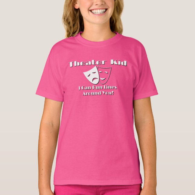 Girls I Can Run Lines Around You T-Shirt (Vorderseite)