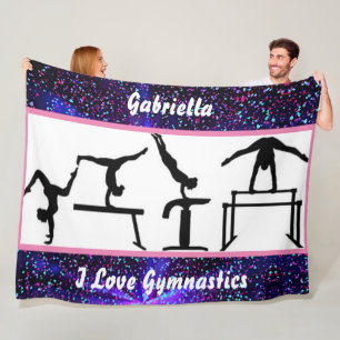 Girls I Liebe Gymnastik Fleece Blanket für Gymnast