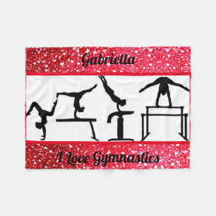 Girls I Liebe Gymnastik Fleece Blanket für Gymnast