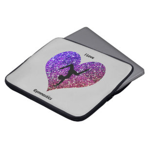 Girls I Liebe Gymnastik Glitzer Laptop Schlauch Laptopschutzhülle