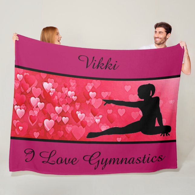 Girls I Liebe Gymnastik mit Herz Fleece Blanket (Beispiel)