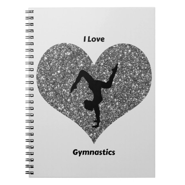 Girls I Liebe Gymnastik Spiral Notebook Notizblock (Vorderseite)