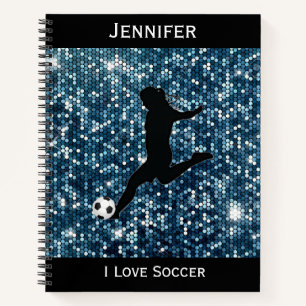 Girls I Liebe Soccer Spiral Notebook Notizbuch