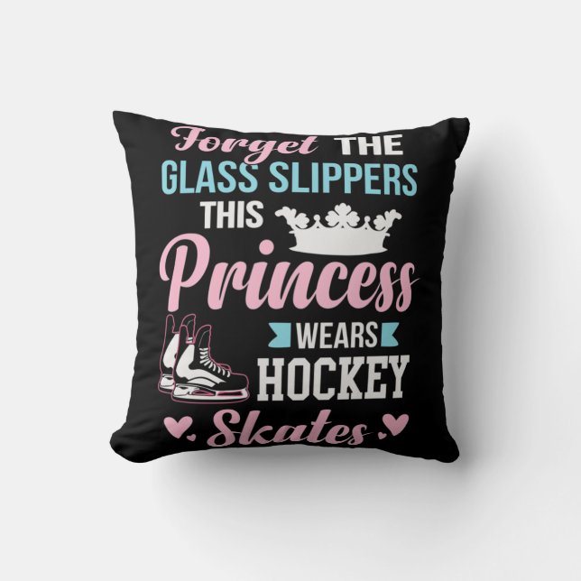 Girls Ice Hockey Diese Prinzessin trägt Hockey-Ska Kissen (Vorderseite)
