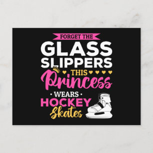 Girls Ice Hockey Princess Postkarte