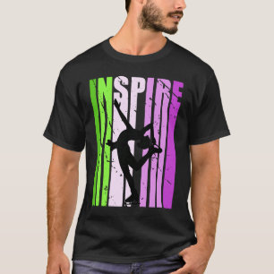 Girls Ice Skaten Inspiriere Geburtstags-Farbtochte T-Shirt