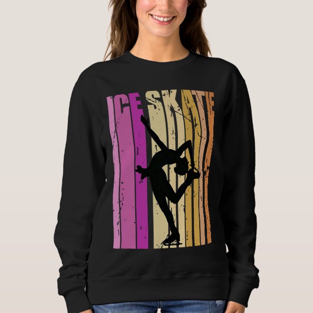 Girls Ice Skatings Ice Skating Cute Colors Figure  Sweatshirt (Vorderseite)