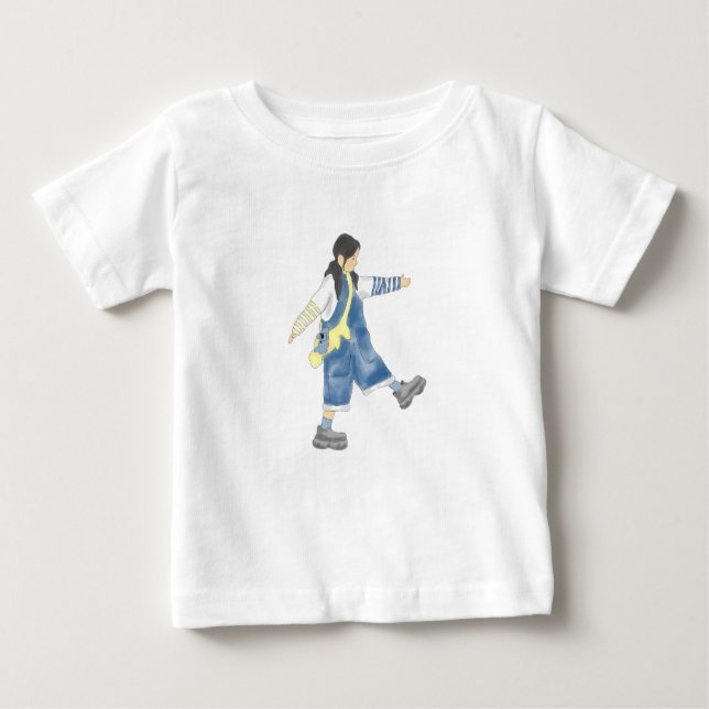 Girls ilustration wassercolor baby t-shirt (Vorderseite)