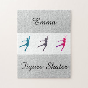 Girls Imitats Glitzer Ice Skaten / Abbildung Skate Puzzle