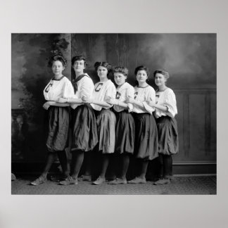 Girls in Bloomeren, Anfang der 1900er Poster