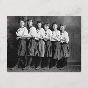 Girls in Bloomeren, Anfang der 1900er Postkarte