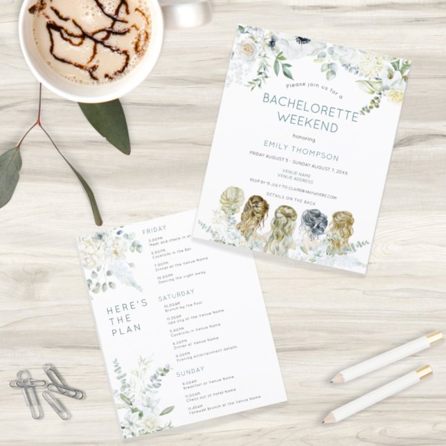 Girls Itinerary Bachelorette Einladung (Von Creator hochgeladen)