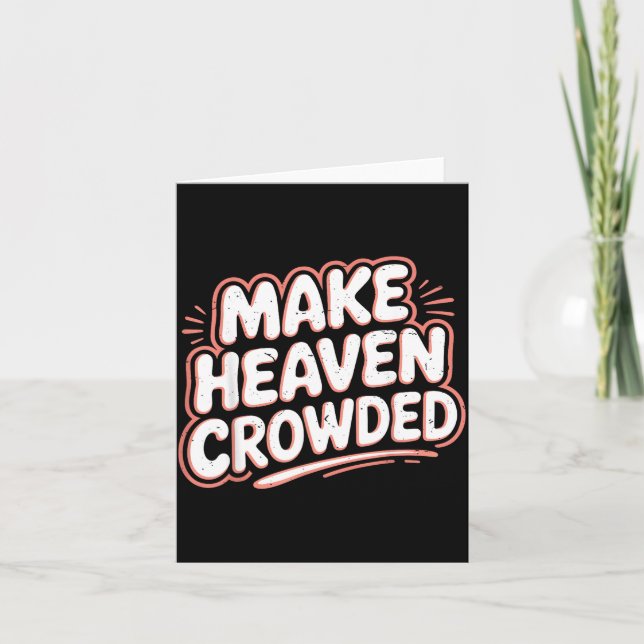 Girls Jesus Make Heaven Crowded Christian Toddler  Karte (Vorderseite)