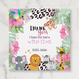 Girls Jungle/ Safari Gefälligungstags Geschenkanhänger