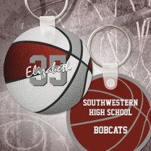 Girls Jungs Maroon graue Mannschaftsfarben Basketb