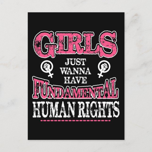 Girls Just Wanna Have Fundamental Rights Postkarte (Vorderseite)