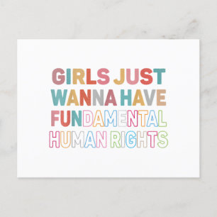 Girls Just Want to Have Fundamental Human Rights F Feiertagspostkarte