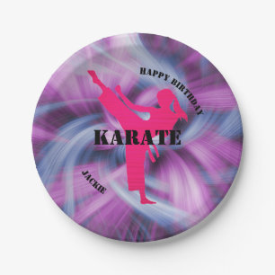 Girls Karate Birthday Party Paper Teller