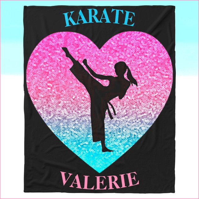 Girls Karate Fleece Blanket (Von Creator hochgeladen)