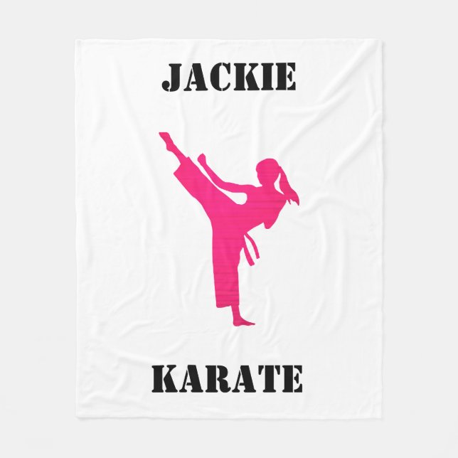 Girls Karate Fleecedecke (Vorderseite)