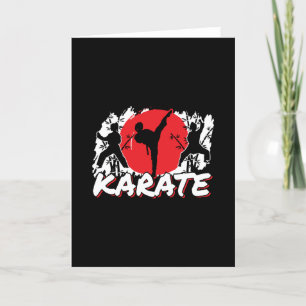 Girls Karate - Patriotic Japan Japanisches Thema Karte
