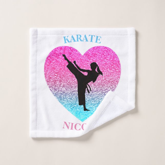 Girls Karate Waschlappen (Waschlappen)