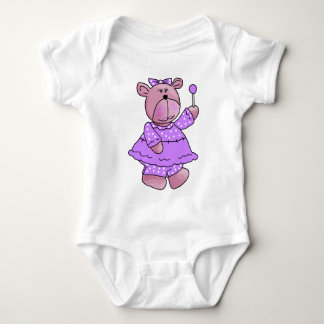 Girls Kid's Lila Lollipop-Bär Baby Strampler