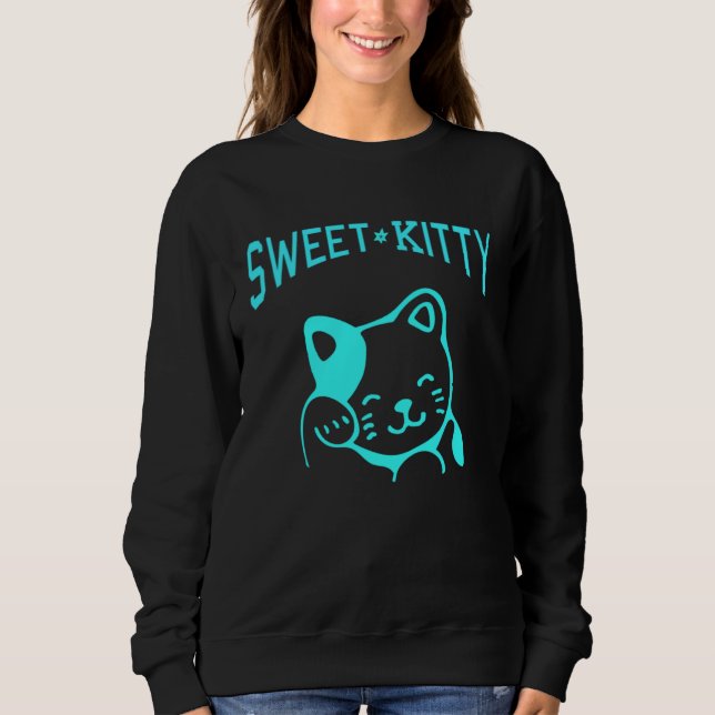 Girls Kitty  Cat Sweatshirt (Vorderseite)