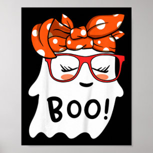 Girls Kleinkind Happy Halloween Geist mit Bandana  Poster