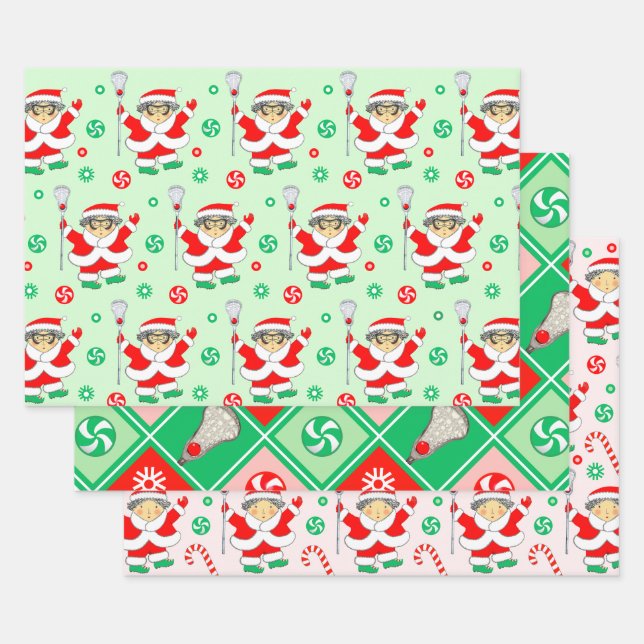 Girls Lacrosse Christmas Geschenkpapier Set (Set)