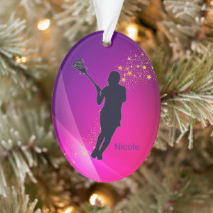 Girls Lacrosse Ornament