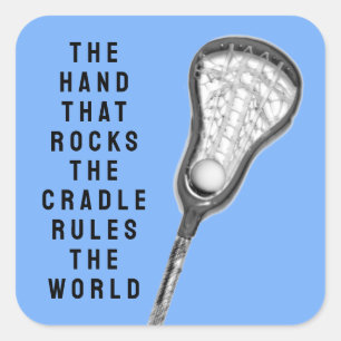 Girls Lacrosse Quote Quadratischer Aufkleber