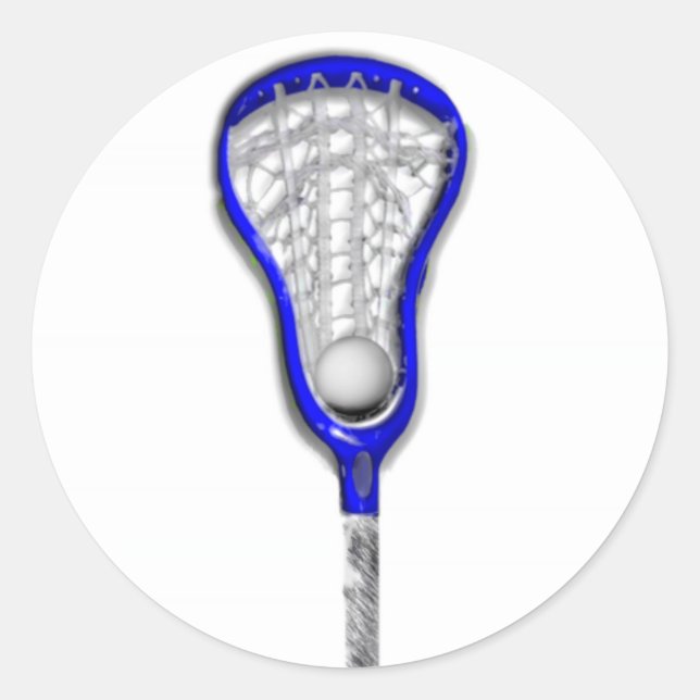 Girls Lacrosse Runder Aufkleber (Vorderseite)