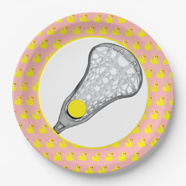 Girls Lacrosse Team Red Pappteller (Vorderseite)