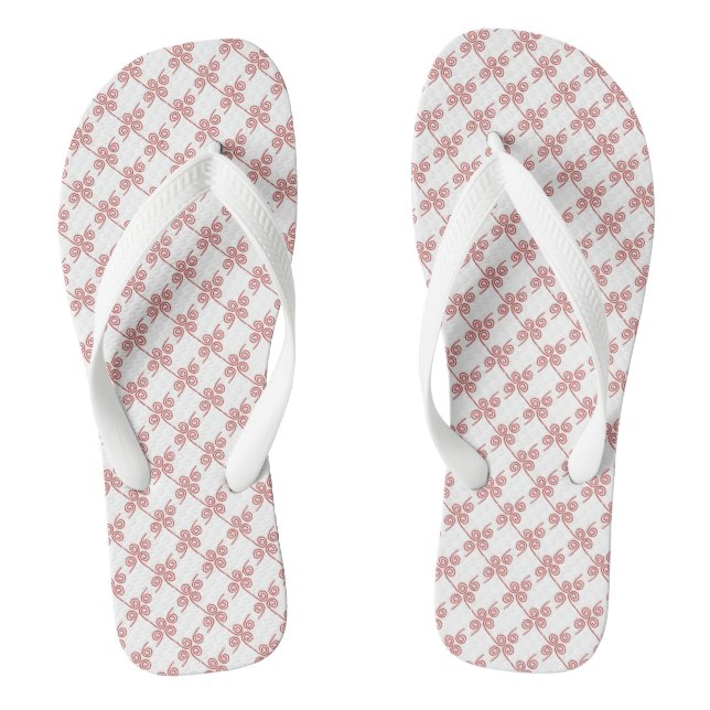 Girls Ladys Flipflops Weißer Designer (Fußbett)