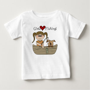 Girls Liebe Angeln T - Shirt und Geschenke