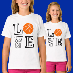 Girls Liebe Basketball, Basketball Player T-Shirt