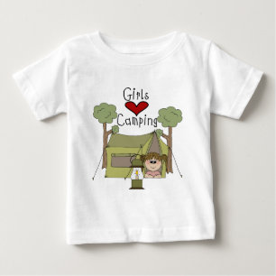 Girls Liebe Camping Baby T-shirt
