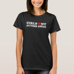 Girls Liebe Mein Autismus schwänzen Autistische Ju T-Shirt
