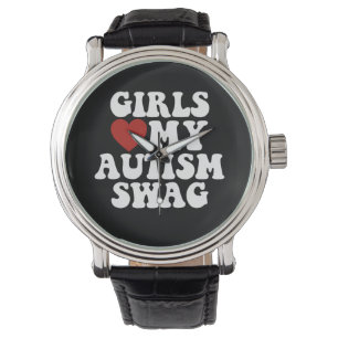 Girls Liebe Mein Autismus Swag Funny Autistic Boy  Armbanduhr