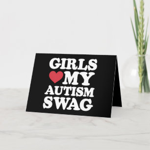 Girls Liebe Mein Autismus Swag Funny Awareness Dankeskarte