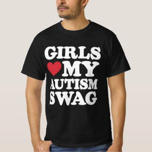 Girls Liebe Mein Autismus Swag Funny Awareness T-Shirt