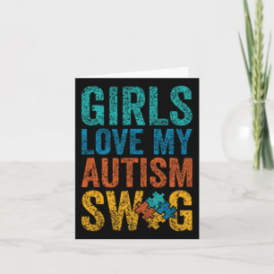 Girls Liebe Mein Autismus WAG Unterstützung Autist Karte